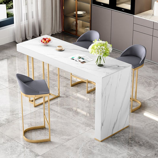 Nordic Rectangle Sintered Stone Table Dining Bar Counter Table for Kitchen Clearhalo 'Bar Furniture' 'Bar Tables' 'bar_tables' 'furn' 'furn_bar_tables' 'Furniture' 'furniture_bar_tables' 'Kitchen & Dining Furniture' 1200x1200_27ae15a5-6590-4254-b80f-25dcfc4fa298