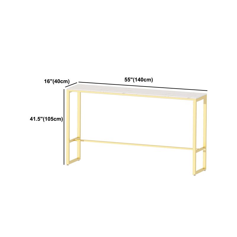 Glam Set tavolo da bar da 1/4 pezzi Tavolo da bancone rettangolare in pietra con sgabelli alti per cucina
