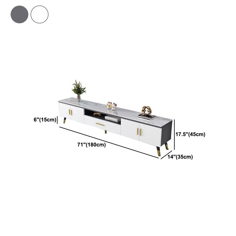 Gorgeous TV Stand Console With Record Storage , Glass and Wood TV Stand in Grey / White Clearhalo 'furn' 'furn_tv_stands_entertainment_centers' 'Furniture' 'Living Room Furniture' 'TV Stands & Entertainment Centers' 'TV Stands & Media Storage Furniture' 'tv_stands_entertainment_centers' 1200x1200_27b05fbb-6c74-4e89-8f9d-8c1019604fbd