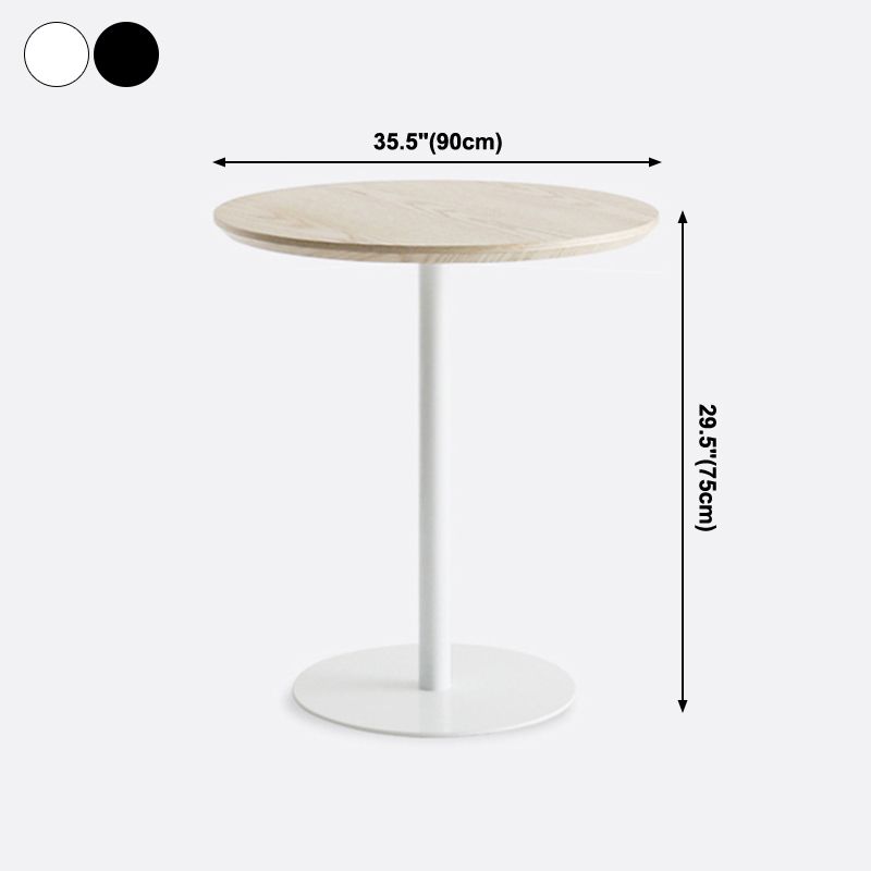 Round Solid Wood Dining Table Simplicity Dining Room Collection with Pedestal Base Clearhalo ' dining_table' 'Dining Tables & Seating' 'Dining Tables' 'furn' 'furn_dining_table' 'Furniture' 'furniture_dining_table' 'Kitchen & Dining Furniture' 'kitchen&dining_furn' 'kitchen' 'kitchen_dining_table' 1200x1200_27b1b770-d375-4153-b630-3779c4005ea9