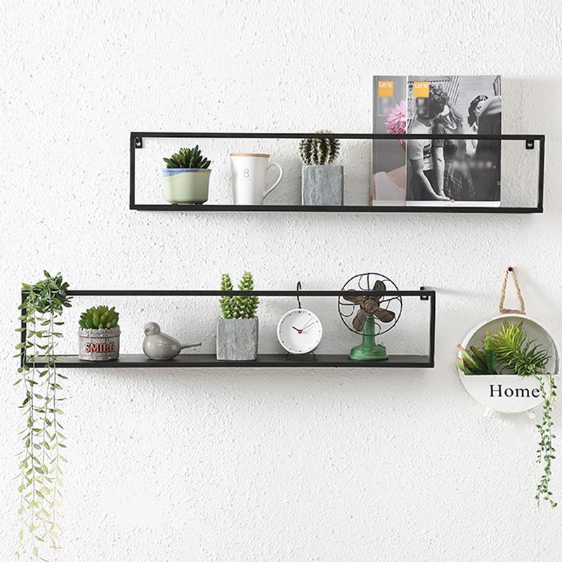 Industrial Style Metal Bookcase Wall Mounted Rectangular Shelves Clearhalo 'Bookcases' 'furn' 'furn_bookcases' 'Furniture' 'furniture_bookcases' 'kitchen' 'kitchen_bookcases' 'Living Room Furniture' 'Office Furniture' 1200x1200_27b1dbbf-3c75-4925-9b79-ee10b4a899e8