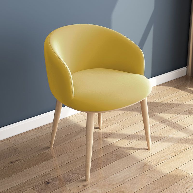 Modern Home Upholstered Arm Chair Matte Finish Solid Back Dining Chair Clearhalo ' kitchen&dining_furn' 'Dining Chairs' 'Dining Tables & Seating' 'dining_chair' 'furn' 'furn_dining_chair' 'Furniture' 'furniture_dining_chair' 'Kitchen & Dining Furniture' 'kitchen' 1200x1200_27b658eb-56b7-460f-b68d-7f9d2c8a309c