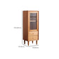 Moderner Stil Massive Holzglas Tür Sideboardschrank mit Lagerschubladen