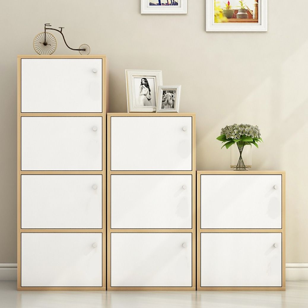 Lichte houten afwerking niet-hangende armoire moderne opbergkast voor thuis