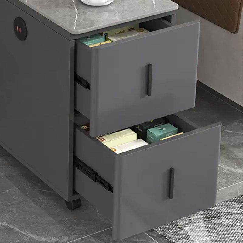 Contemporary Rectangle Sofa Side Accent Table with 2 Drawers Clearhalo 'Coffee & Accent Tables' 'End & Side Tables' 'end_side_tables' 'furn' 'furn_end_side_tables' 'Furniture' 'Living Room Furniture' 1200x1200_27b9743f-352b-4808-ad08-e8c867260121