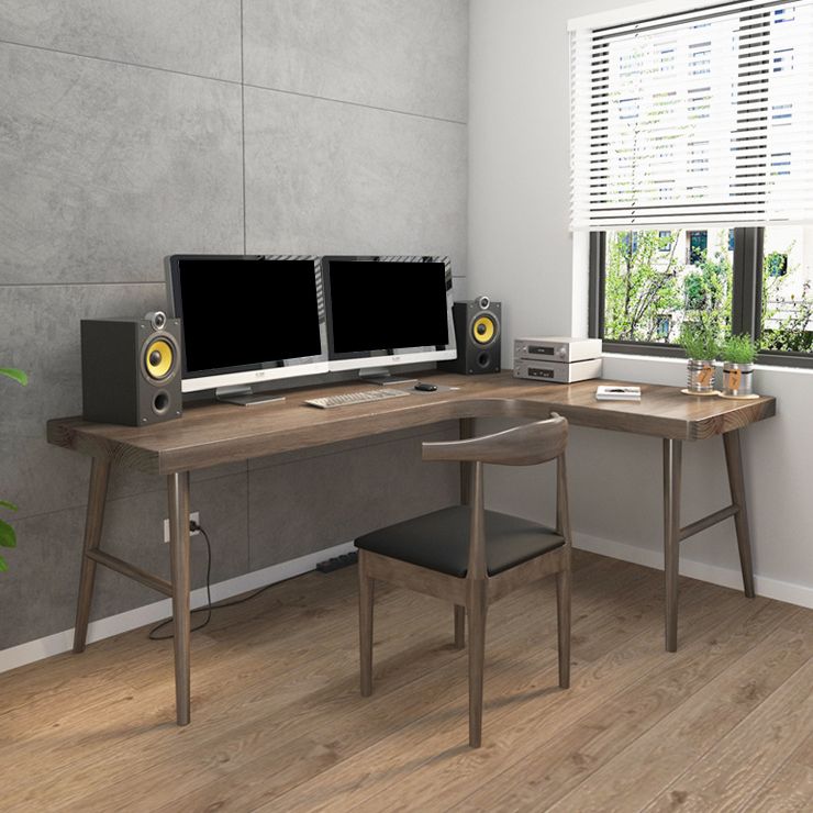 Modern Style Wooden Writing Desk L-Shape Desk for Bedroom and Office Clearhalo 'furn' 'furn_office_desk' 'Furniture' 'Office Desks' 'Office Furniture' 'office_desk' 1200x1200_27ba0898-5975-458a-b4ed-bd145e065732