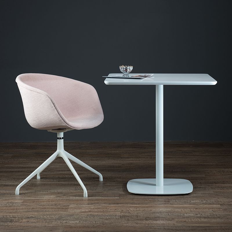 Modern Square Dining Table Wood Tabletop with Steel Pedestal Base Clearhalo 'Dining Tables & Seating' 'Dining Tables' 'dining_table' 'furn' 'furn_dining_table' 'Furniture' 'Kitchen & Dining Furniture' 1200x1200_27bc2f6b-fd73-4108-879e-7094b840e78e