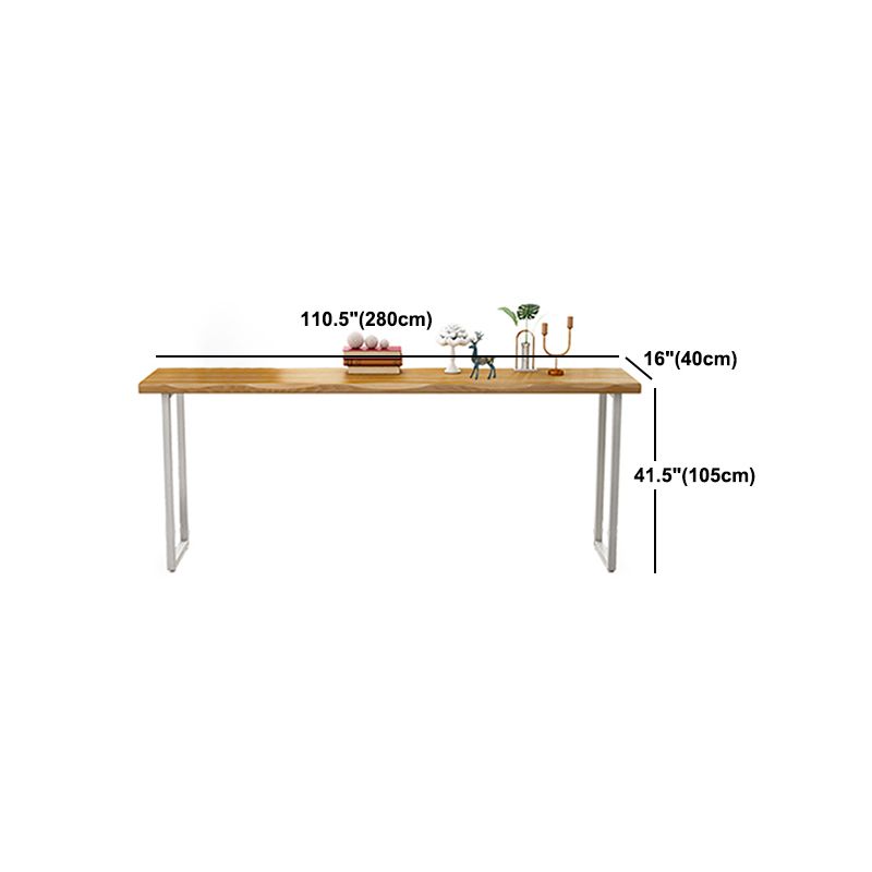 Tavolo da pranzo in pino in legno tavolo da bar moderno rettangolo con piedistallo in slitta per balcone