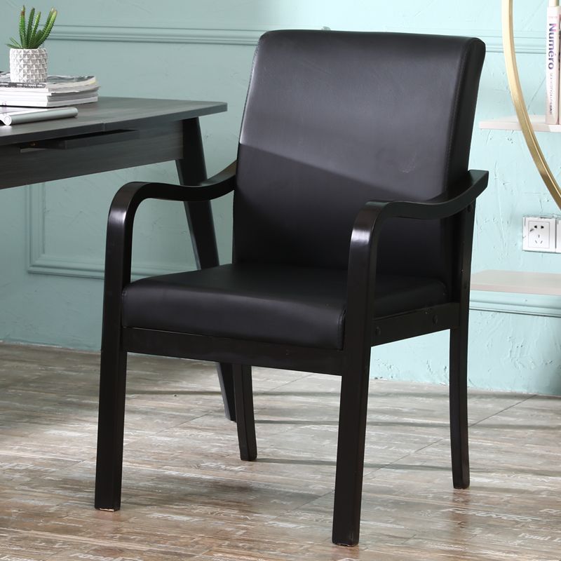Modern Upholstered Dining Arm Chair Solid Back Dining Armchair with Wood Legs Clearhalo ' kitchen&dining_furn' 'Dining Chairs' 'Dining Tables & Seating' 'dining_chair' 'furn' 'furn_dining_chair' 'Furniture' 'furniture_dining_chair' 'Kitchen & Dining Furniture' 'kitchen' 1200x1200_27c50c91-152d-4dcb-9a05-cb5ccb51cdee