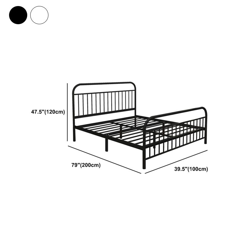 78.74-inch Wide Standard Bed with Headboard and Legs ,Solid Color