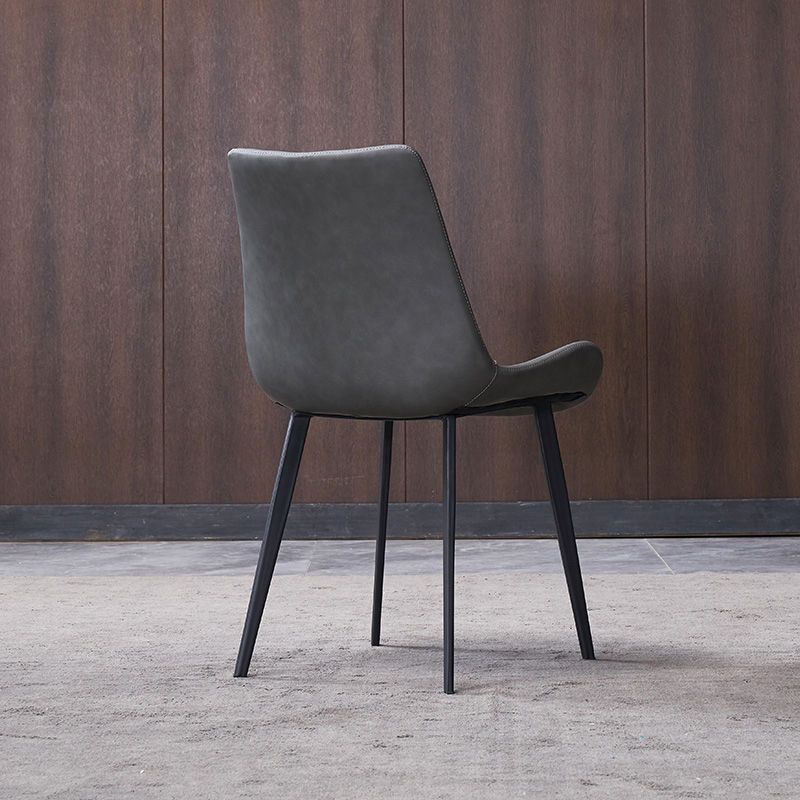 Industrial Style Side Chair Metal Solid Back Dining Room Chair for Kitchen Clearhalo 'Dining Chairs' 'Dining Tables & Seating' 'dining_chair' 'furn' 'furn_dining_chair' 'Furniture' 'Kitchen & Dining Furniture' 1200x1200_27c6ccee-09ec-43dc-9d39-82d6c0116e9e