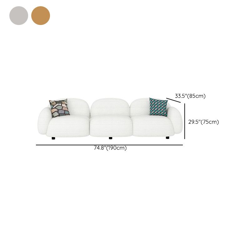 Contemporary Standard Settee with Tight Back Sofa and Black Base