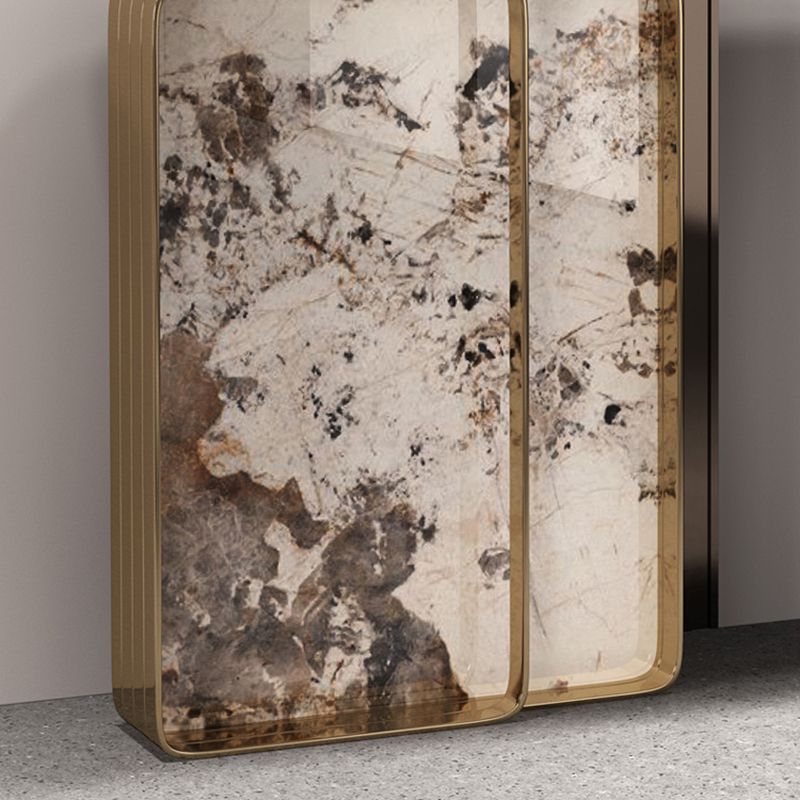 Rectangle Shape Contemporary Console Table Stone Sofa Table in Gold for Hall Clearhalo 'Console Tables' 'console_tables' 'Entry & Mudroom Furniture' 'furn' 'furn_console_tables' 'Furniture' 1200x1200_27c741be-4465-49fb-8631-e40a3b6d9bd4