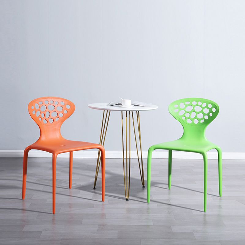 Scandinavian Plastic Kitchen and Dining Room Chair Open Back Dining Side Chair Clearhalo 'Dining Chairs' 'Dining Tables & Seating' 'dining_chair' 'furn' 'furn_dining_chair' 'Furniture' 'furniture_dining_chair' 'Kitchen & Dining Furniture' 1200x1200_27c74aee-9ad9-44f7-b0b9-2002a38f71dd