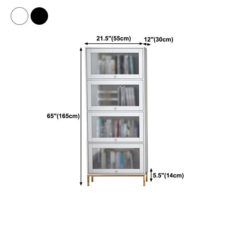 11.81"W Bookcase Glam Style Shelf Bookcase for Home and Office with Door Clearhalo 'Bookcases' 'furn' 'furn_bookcases' 'Furniture' 'furniture_bookcases' 'kitchen' 'kitchen_bookcases' 'Living Room Furniture' 'Office Furniture' 1200x1200_27ca0136-0062-4344-9de4-946c83e18cfc