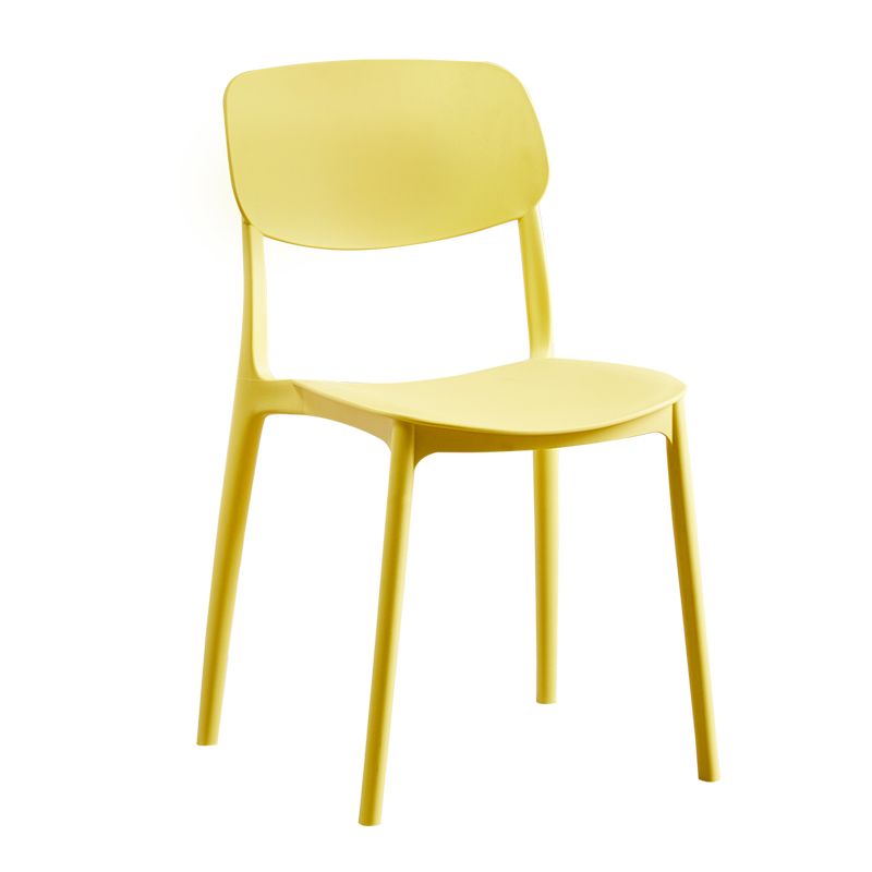 Scandinavian Plastic Armless Dining Chairs Dining Room Open Back Side Chair Clearhalo ' kitchen&dining_furn' 'Dining Chairs' 'Dining Tables & Seating' 'dining_chair' 'furn' 'furn_dining_chair' 'Furniture' 'furniture_dining_chair' 'Kitchen & Dining Furniture' 'kitchen' 1200x1200_27ca1176-94e6-40f0-b6ae-4e70a3c86827