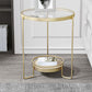 23.6" Tall Round Glass Top Side Table Iron Frame Base End Table with Shelf Clearhalo 'Coffee & Accent Tables' 'End & Side Tables' 'end_side_tables' 'furn' 'furn_end_side_tables' 'Furniture' 'Living Room Furniture' 1200x1200_27ca14a8-d9d3-412f-81ba-2f47a8180abd