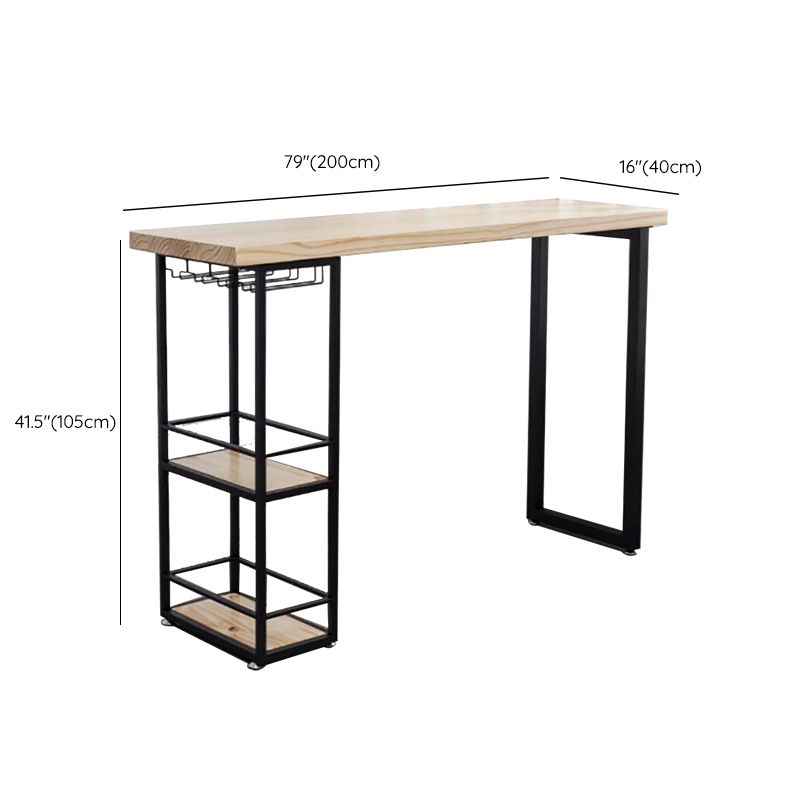 Industrial Rectangle Bar Table Set 1/2/3 Pieces Wooden Counter Table with Backless Stools Clearhalo 'Bar Furniture' 'furn' 'furn_home_bar_bar_sets' 'Furniture' 'Home Bars & Bar Sets' 'home_bar_bar_sets' 'Kitchen & Dining Furniture' 1200x1200_27cb7d9d-1467-4887-a246-7dd561c37487