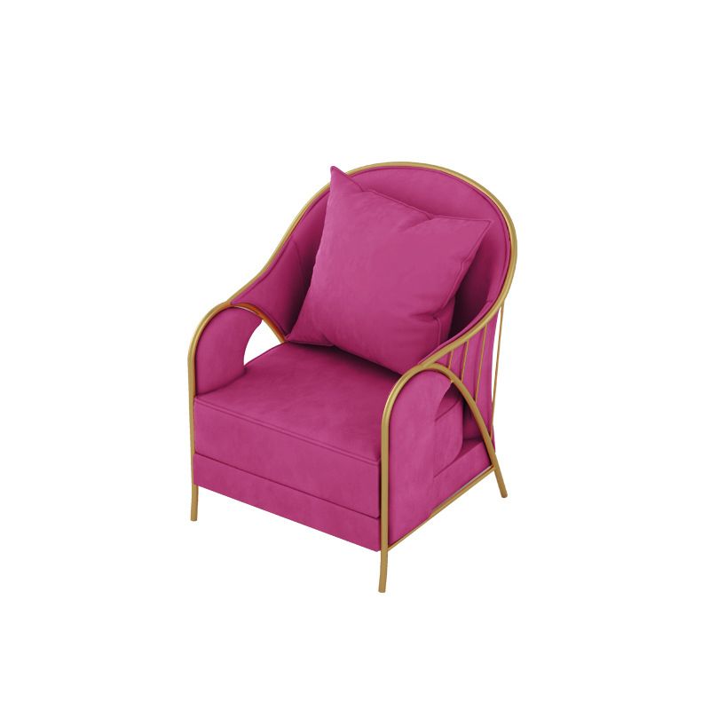 Canapé à bras en pente en velours avec dos serré pour le salon 34,65 "h