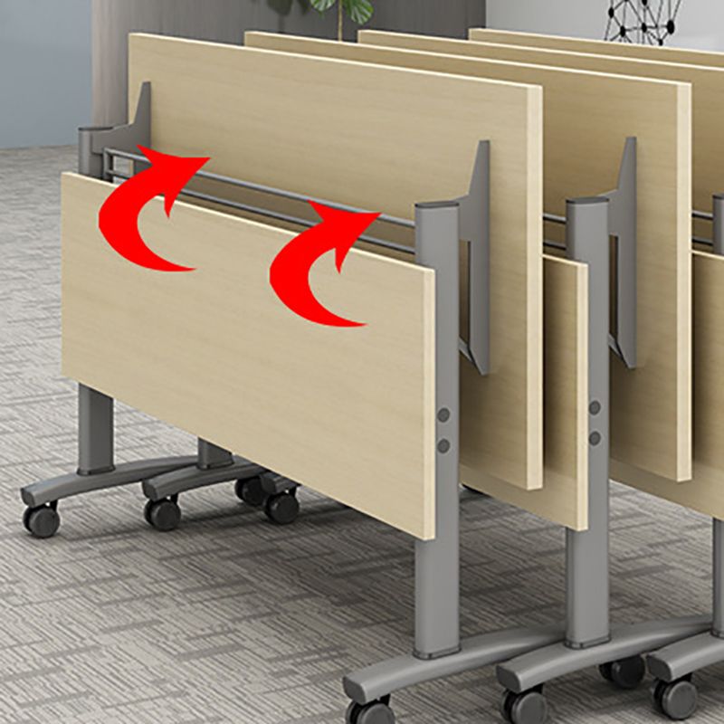 Écriture contemporaine pour bureau 30 "H bureau rectangulaire avec roues