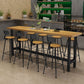 Modern Style 1/9 Pieces Bar Table Set Rectangle Pine Wood Counter Table for Cafe Clearhalo 'Bar Furniture' 'furn' 'furn_home_bar_bar_sets' 'Furniture' 'Home Bars & Bar Sets' 'home_bar_bar_sets' 'Kitchen & Dining Furniture' 1200x1200_27cd2373-0f36-439f-903a-8a8fd596cc4d