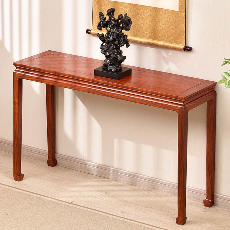 Modern Rectangular Console Table Wooden Console Sofa Table in Brown