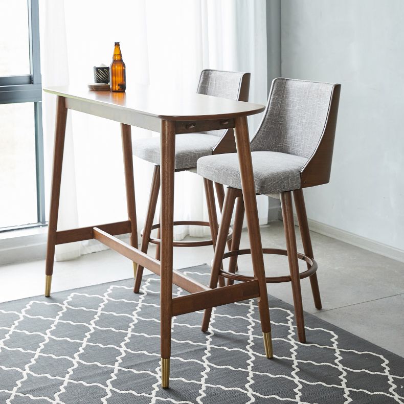 Industrial 40.7"H Bar Table Natural Wood Specialty Top Bistro Table for Living Room Clearhalo 'Bar Furniture' 'Bar Tables' 'bar_tables' 'furn' 'furn_bar_tables' 'Furniture' 'furniture_bar_tables' 'Kitchen & Dining Furniture' 'kitchen&dining_furn' 'kitchen' 1200x1200_27ce38c9-5d2d-4469-833b-3ef1839a6a18