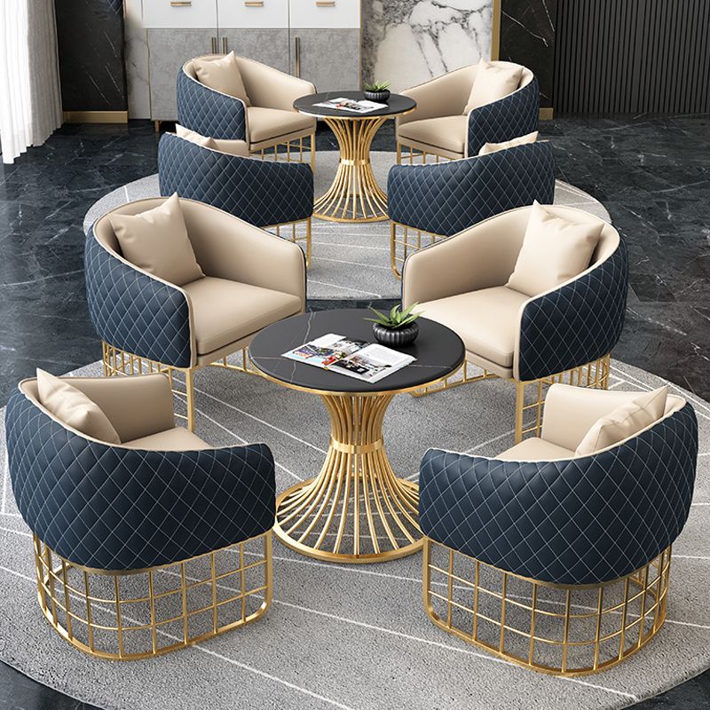 Glam 1/5 Pieces Leather Dining Set Dining Furniture Set /Separate Items Clearhalo 'Dining Room Sets' 'Dining Tables & Seating' 'dining_room_set' 'furn' 'furn_dining_room_set' 'Furniture' 'furniture_dining_room_set' 'Kitchen & Dining Furniture' 'kitchen&dining_furn' 'kitchen' 1200x1200_27ce9049-f662-45d8-b150-77e1e1a4d0f1