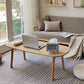 17"H Contemporary Coffee Table Solid Wood Single Cocktail Table