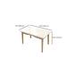 Contemporary Dining Table White Dining Table with Solid Wood Base