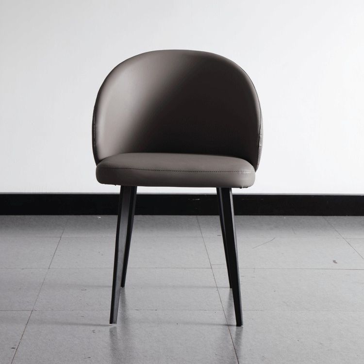 Industrial Metal Dining Room Chairs Armless Leather Dining Chairs for Home Use Clearhalo ' kitchen&dining_furn' 'Dining Chairs' 'Dining Tables & Seating' 'dining_chair' 'furn' 'furn_dining_chair' 'Furniture' 'furniture_dining_chair' 'Kitchen & Dining Furniture' 'kitchen' 1200x1200_27d22cd6-7ce7-4880-86ea-63f713d9ac32