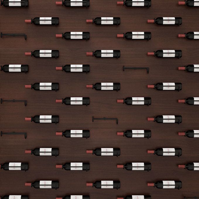 Wall Mounted Metal Modern Wine Bottle Holder in Brown/Gold/Black Clearhalo 'furn' 'furn_wine_racks' 'Furniture' 'Kitchen & Dining Furniture' 'Wine Racks' 'wine_racks' 1200x1200_27d2427b-67e1-4f41-b18d-813c749f4b83