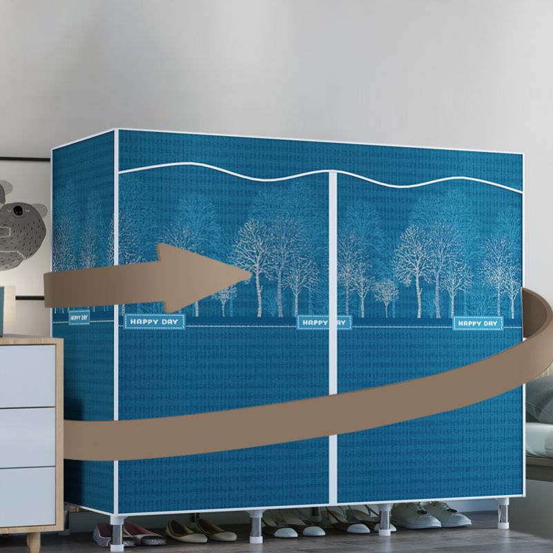 Modern Style Wardrobe Metal 1-Door Wardrobe Closet with Cloth Rod Clearhalo 'Armoires & Wardrobes' 'armoires_wardrobes' 'Bedroom Furniture' 'furn' 'furn_armoires_wardrobes' 'Furniture' 1200x1200_27d24995-9f07-48a5-a062-1c900936a12c