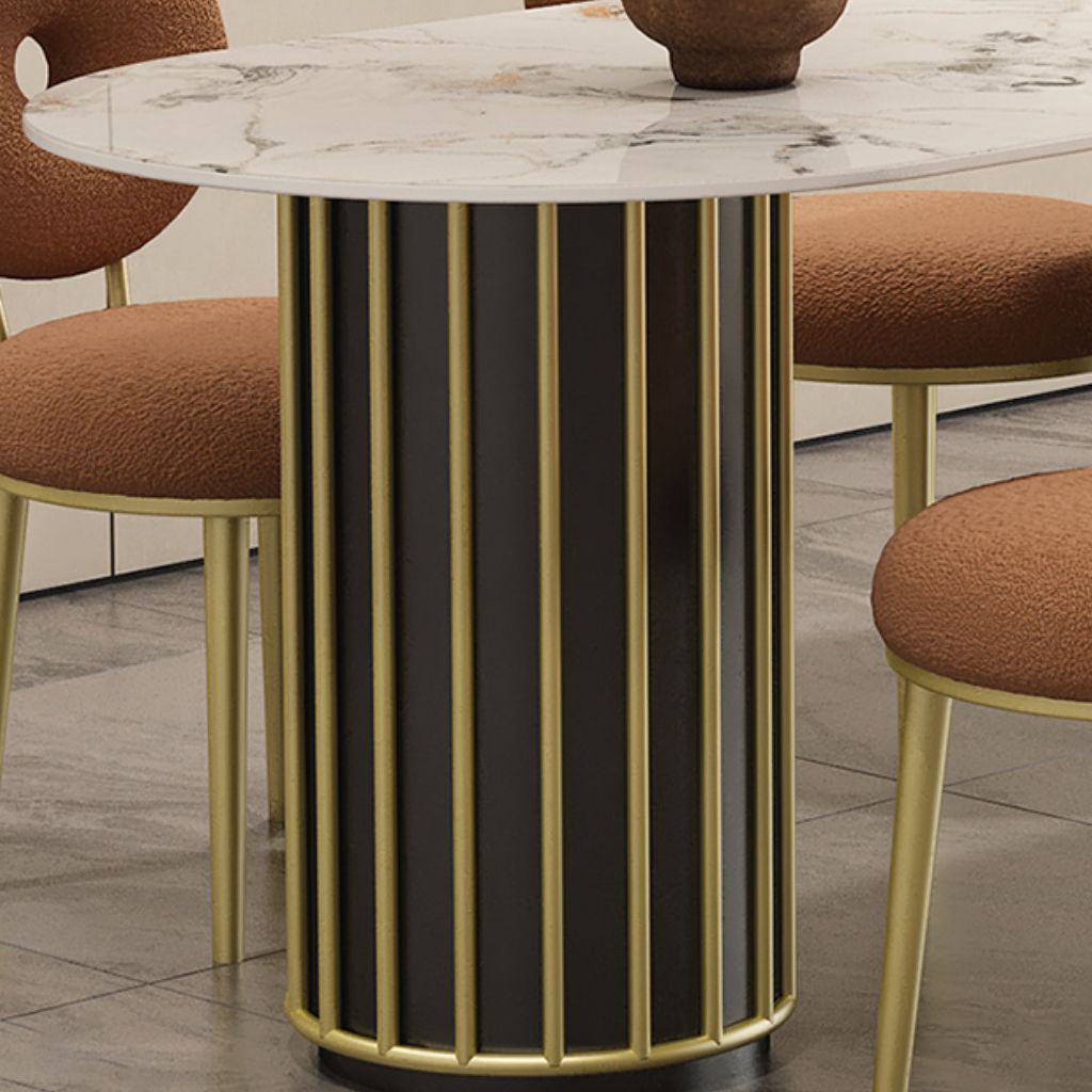 Glam Stone Furniture 1/5 Pcs Standard Height Dining Room Furniture Set for Home Clearhalo 'Dining Room Sets' 'Dining Tables & Seating' 'dining_room_set' 'furn' 'furn_dining_room_set' 'Furniture' 'Kitchen & Dining Furniture' 1200x1200_27d25c35-c96c-4a43-8715-c5ddf1919702