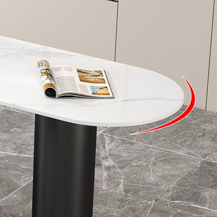 Tavolo da pranzo a bar top bianco tavolo da pranzo industriale con base a slitta