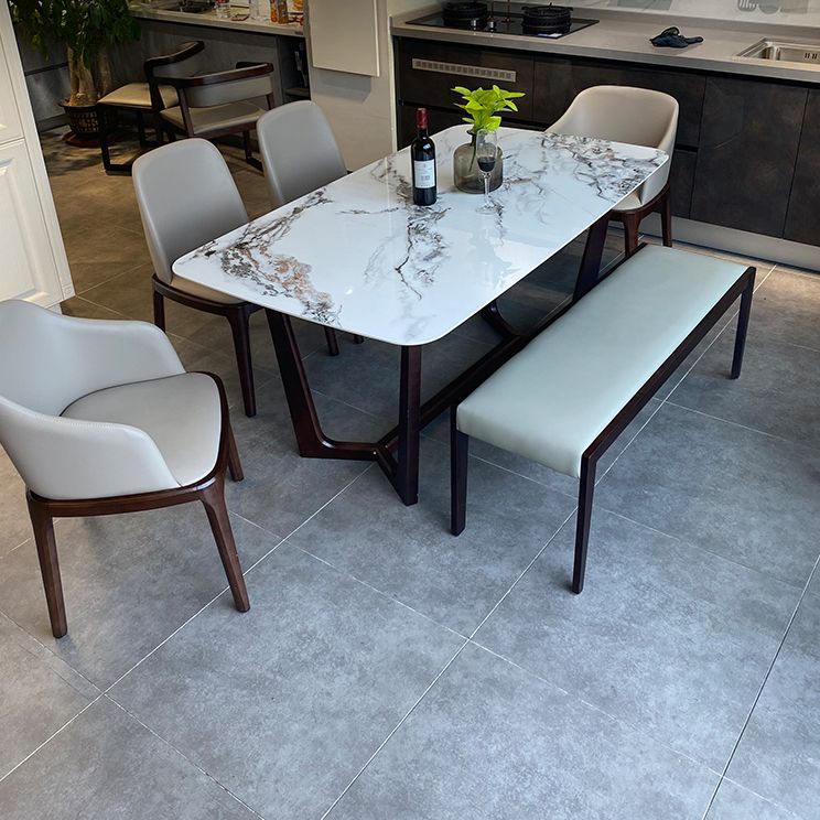 Industrial White Sintered Stone Top Dining Table Rectangle Standard Dining Table for Kitchen Clearhalo ' dining_table' 'Dining Tables & Seating' 'Dining Tables' 'furn' 'furn_dining_table' 'Furniture' 'furniture_dining_table' 'Kitchen & Dining Furniture' 'kitchen&dining_furn' 'kitchen' 'kitchen_dining_table' 1200x1200_27d3568e-018a-4c37-a9b5-994285e16526