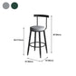 Modern Matte Finish Velvet Counter Stool Low Back Home Barstool