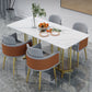 Sintered Stone Dining Table Traditional Luxury Table with Gold Frame for Home Clearhalo ' dining_table' 'Dining Tables & Seating' 'Dining Tables' 'furn' 'furn_dining_table' 'Furniture' 'furniture_dining_table' 'Kitchen & Dining Furniture' 'kitchen&dining_furn' 'kitchen' 'kitchen_dining_table' 1200x1200_27d73653-bad6-45df-b4c8-d0053cf3908f