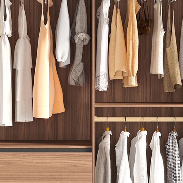 Schieberholzkleiderschrank moderner brauner Kleiderschrank Armoire