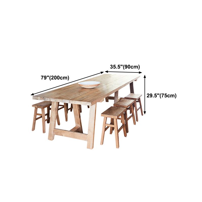 Pine Wood Dining Table Modern Rectangle Table with Double Pedestal Base Clearhalo ' dining_table' 'Dining Tables & Seating' 'Dining Tables' 'furn' 'furn_dining_table' 'Furniture' 'furniture_dining_table' 'Kitchen & Dining Furniture' 'kitchen&dining_furn' 'kitchen' 'kitchen_dining_table' 1200x1200_27db71bb-0596-4d47-91db-21e4d9869e73