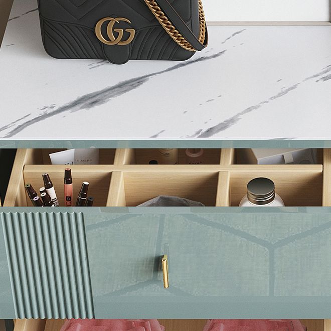 Modern Stone Countertop Credenza Engineered Wood Dining Buffet with Drawer for Living Room Clearhalo 'buffet_sideboard' 'Buffets & Sideboards' 'Furniture' 'furniture_buffet_sideboard' 'Kitchen & Dining Furniture' 1200x1200_27dc52bb-49b6-4daa-8b5b-c1607ceaf7be