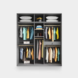 Armoire de couleur gris armoire en bois de chambre à coucher placard avec 1 tiroir