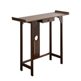 Mid Century Modern Console Table 12"W Wood Console Sofa Table