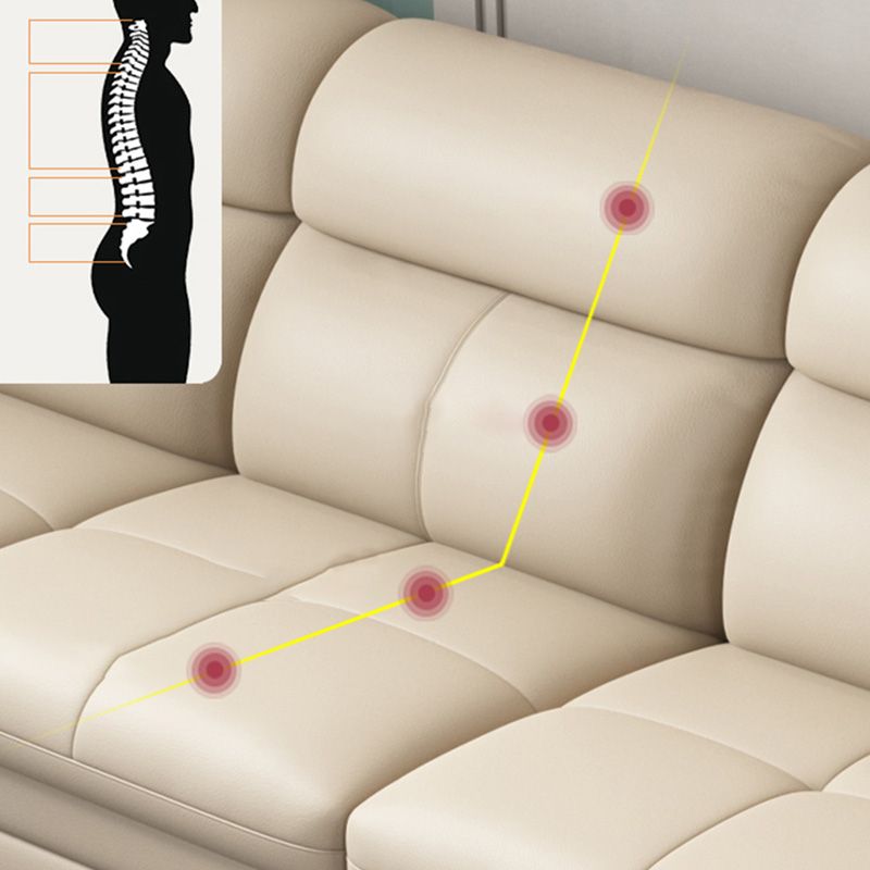 Genuine Leather High Back Pillow Top Arm Sofa and Sectional with Wear Resistant Clearhalo 'furn' 'furn_sectionals' 'Furniture' 'furniture_sectionals' 'kitchen' 'kitchen_sectionals' 'Living Room Furniture' 'Sectionals' 1200x1200_27e06694-8a98-4bdf-87f6-389caaae861c