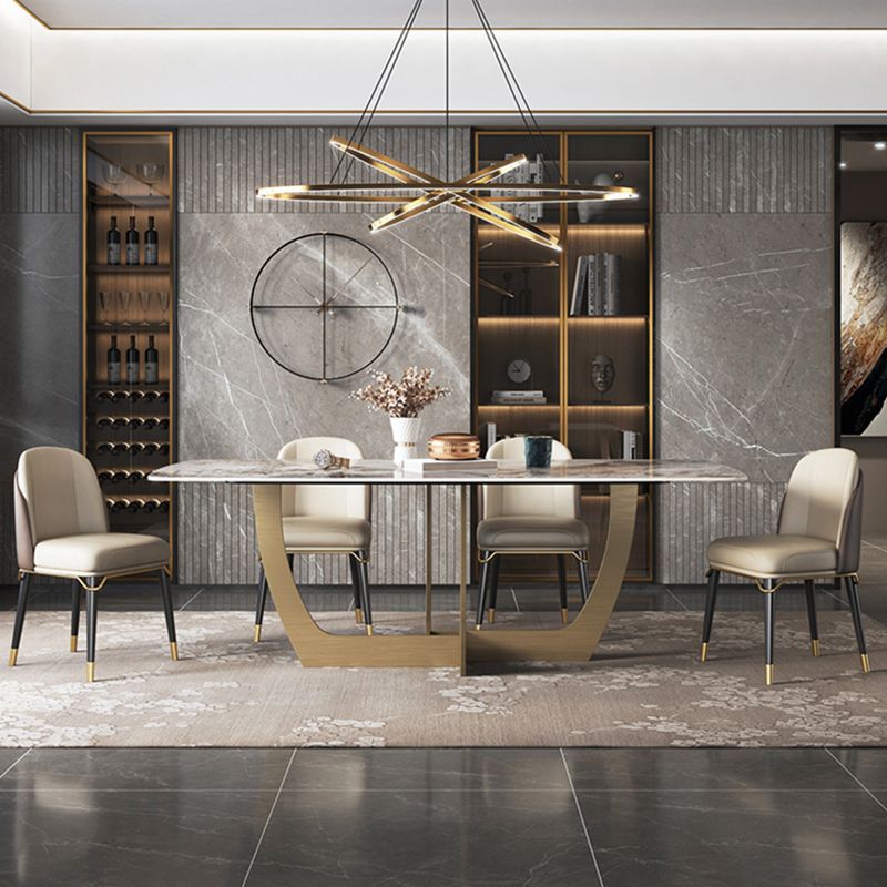 Metal Traditional Luxury Rectangle Table Sintered Stone Table for Dining Room and Kitchen Clearhalo ' dining_table' 'Dining Tables & Seating' 'Dining Tables' 'furn' 'furn_dining_table' 'Furniture' 'furniture_dining_table' 'Kitchen & Dining Furniture' 'kitchen&dining_furn' 'kitchen' 'kitchen_dining_table' 1200x1200_27e1133a-4d68-4d5c-b22b-5b4bae9cc4a0