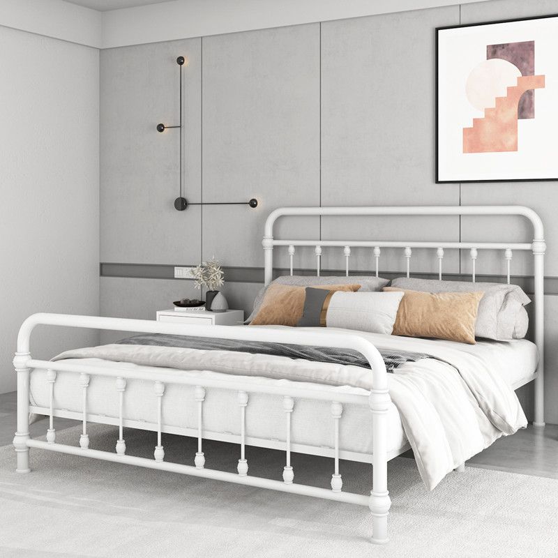 Modernism Metal Bed Frame with Headboard and Footboard 43.3" Bed Frame Clearhalo 'Bedroom Furniture' 'Beds' 'furn' 'furn_beds' 'Furniture' 1200x1200_27e16139-c20e-484b-8e61-a32646c88ac3