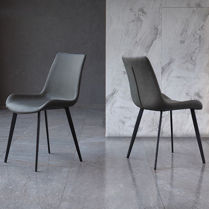 Modern Style Microfiber Leather Chair 20'' Wide Parsons Chair for Home Clearhalo ' kitchen&dining_furn' 'Dining Chairs' 'Dining Tables & Seating' 'dining_chair' 'furn' 'furn_dining_chair' 'Furniture' 'furniture_dining_chair' 'Kitchen & Dining Furniture' 'kitchen' 1200x1200_27e1e276-9ee4-4486-8daa-07d66cea0293