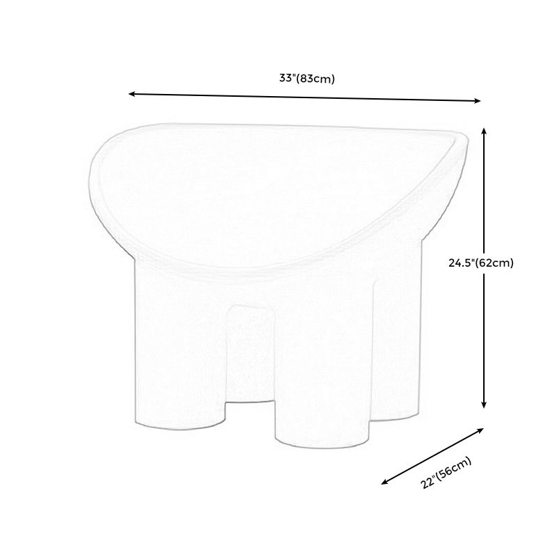 Modern Armless PP Accent Chair Bowl Shape Elephant Legs Papasan Chair Clearhalo 'Accent Chairs' 'accent_chairs' 'Chairs & Seating' 'furn' 'furn_accent_chairs' 'Furniture' 'Living Room Furniture' 1200x1200_27e28d6a-cab1-4650-b3a7-eebbc8a3ccbe