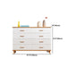 Scratch Resistant Modern Accent Chest with Soft Close Drawers in White