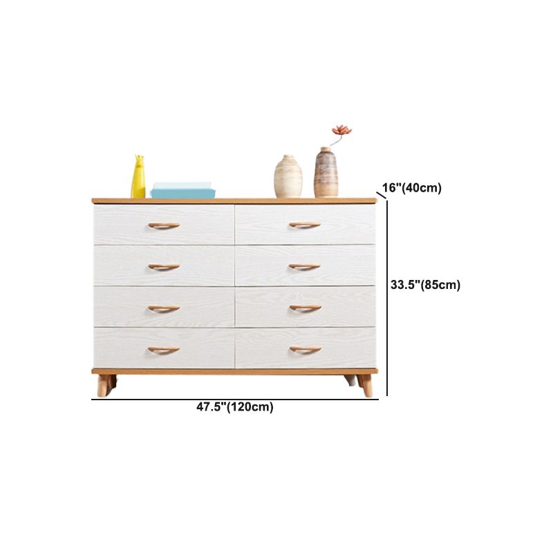 Scratch Resistant Modern Accent Chest with Soft Close Drawers in White